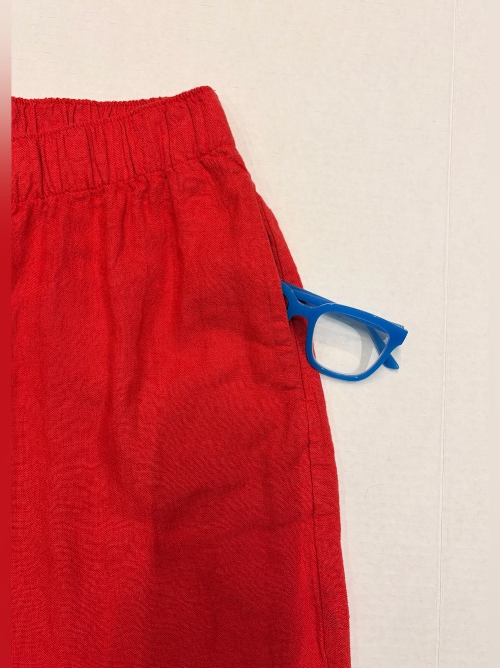 🌻ABERCROMBIE & FITCH Red Elastic-Waist Lined Pants - Picture 5 of 13